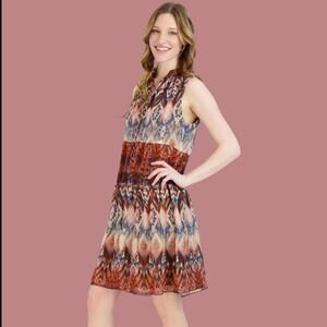 Julia Jordan Boho Sleeveless Tribal Print Dress